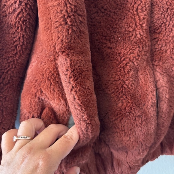 Rebecca Taylor faux fur bomber jacket coat in spice size M - Picture 2 of 9